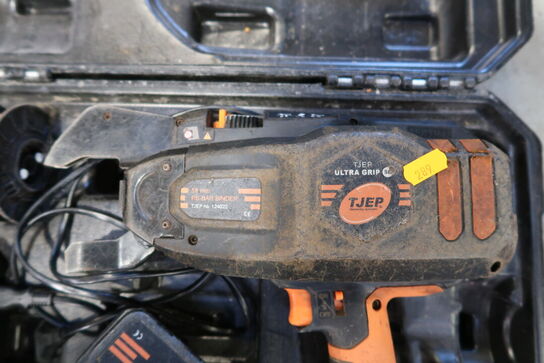 Akku bindemaskine TJEP ULTRA GRIP med 2 stk. batterier og lader