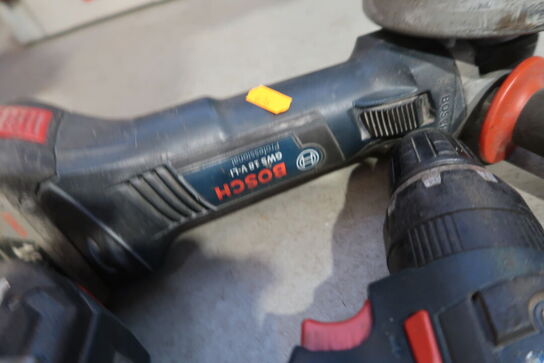 3 stk. akku håndværktøj BOSCH med 3 stk. batterier og lader