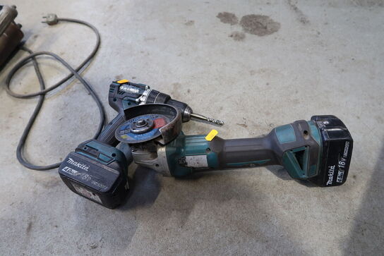 2 stk. akku håndværktøj MAKITA DHP484 med 2 stk. batterier