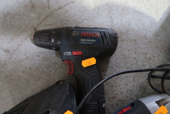 3 stk. akku håndværktøj BOSCH med 3 stk. batterier og lader