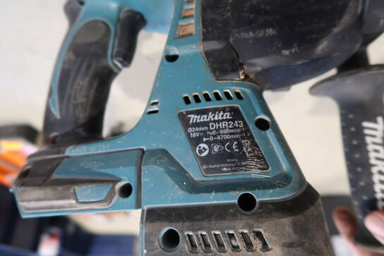 Akku borehammer MAKITA DHR243 med støvopsamler