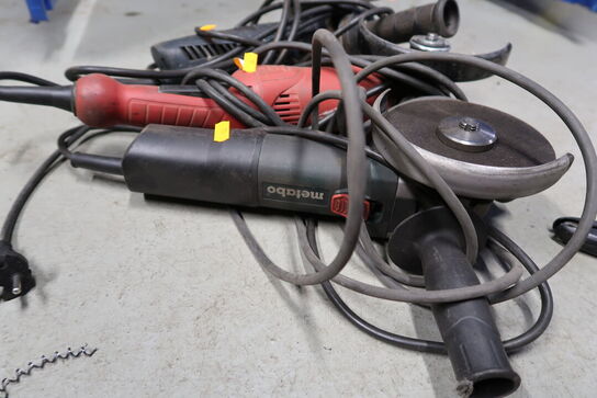 3 stk. vinkelslibere METABO, MILWAUKEE