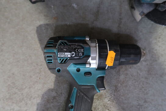 2 stk. akku håndværktøj MAKITA DHP484, DGA506 med 2 stk. batterier