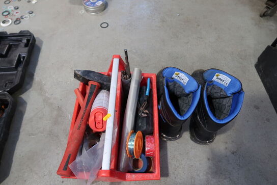 Div. Værktøj, sikkerhedssko m.m.