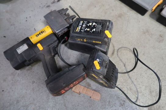 Akku axialpresse REMS 573008 med 3 stk. batterier og lader