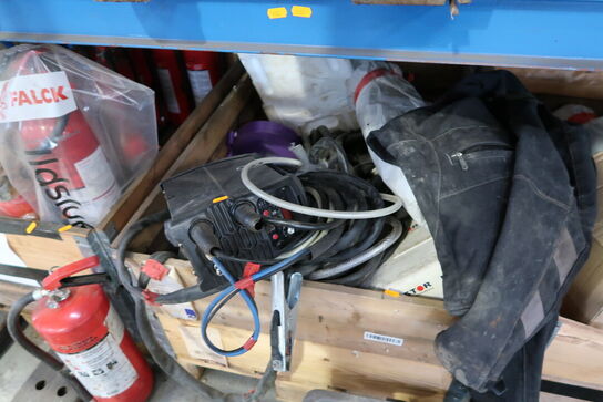 Palle med svejseværk, div. Svejseslanger (defekt)