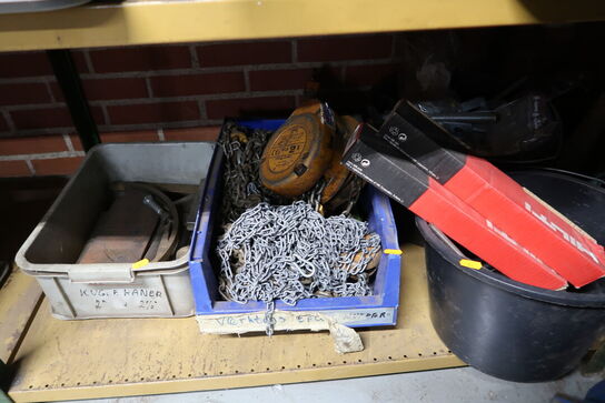 Kædetalje KITO, div. Værktøj m.m.