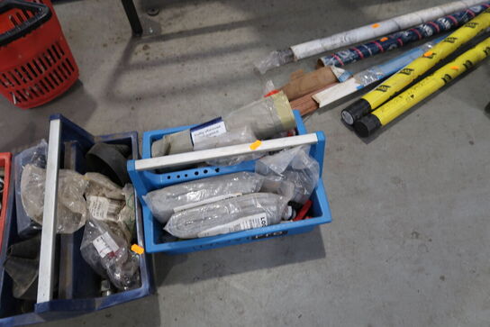 3 stk. kasser med div. Varelager og reservedele