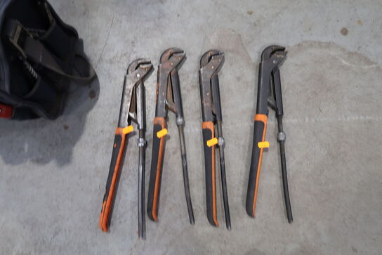 4 stk. rørtænger BAHCO