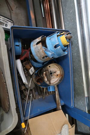 Div. Værktøj, kabeltromle samt opbevaringskasse