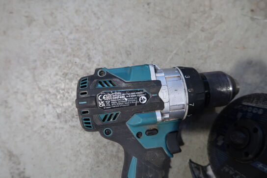 3 stk. akku hpndværktøj MAKITA DHP486, DTW285, DGA506 med 2 stk. batterier