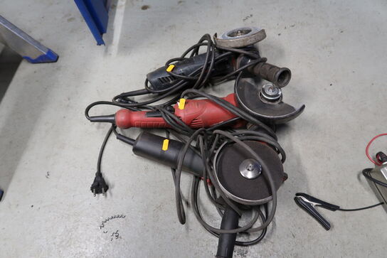 3 stk. vinkelslibere METABO, MILWAUKEE