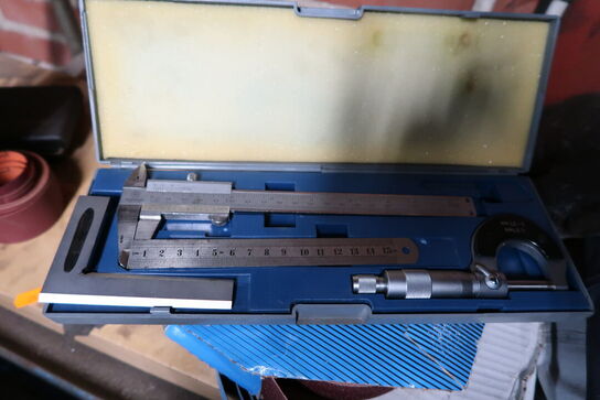 Div. Skydelærer, mikrometerskrue MITUTOYO m.m.