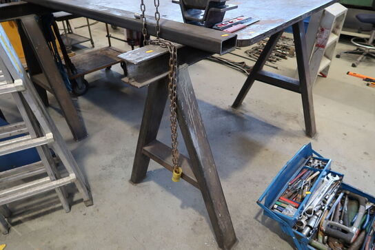 Svejsebord med skruestik