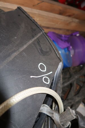 Palle med svejseværk, div. Svejseslanger (defekt)