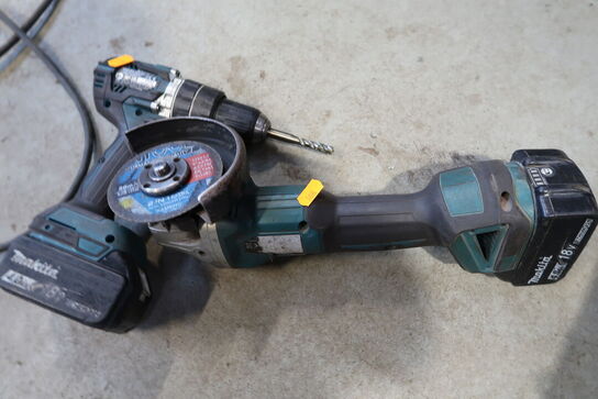 2 stk. akku håndværktøj MAKITA DHP484 med 2 stk. batterier