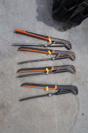 4 stk. rørtænger BAHCO