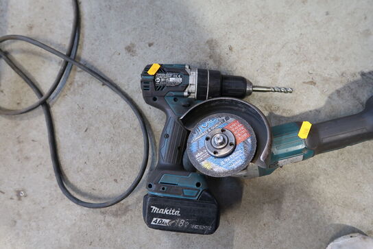 2 stk. akku håndværktøj MAKITA DHP484 med 2 stk. batterier