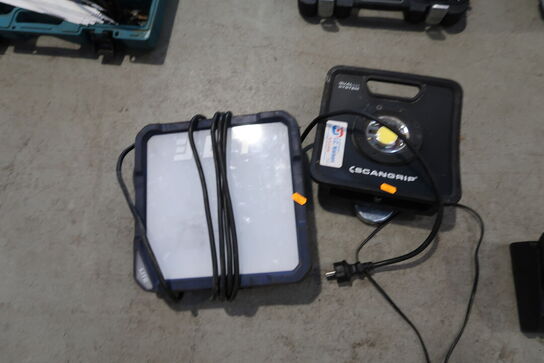 2 stk. arbejdslamper SCANGRIP m.fl.