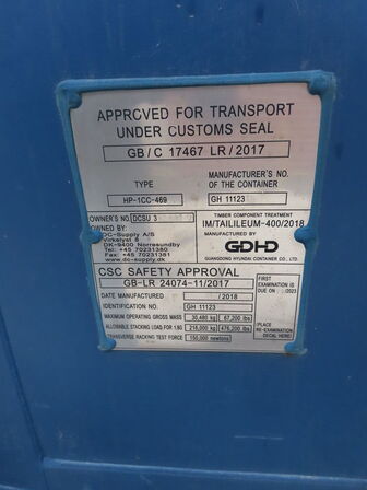 20 fods cotainer HP-1CC-469