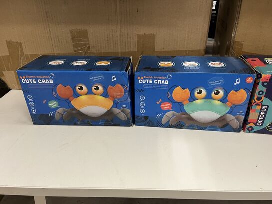 42 stk. small duck, 20 stk cute crab/octopus og fjernstyret fly