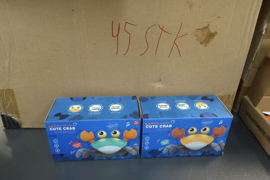 45 stk. cute crab og 14 stk. eleksrisk gel legetøjspistol