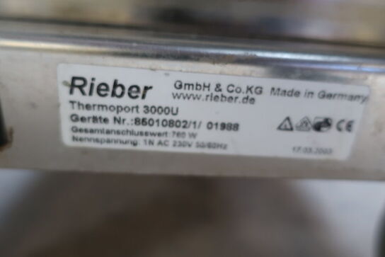 Banketvogn RIEBER THERMOPORT 3000U 20 stik "defekt"