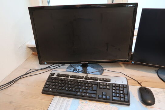 Lenovo PC + 2 stk. Skærme & tastatur 