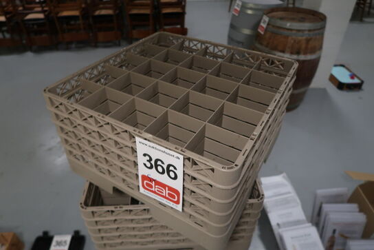 5 stk. Opvaskebakker til vinglas