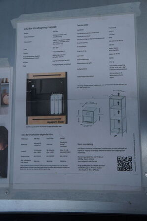 A20 bar indbygning til højskab 