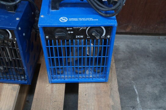 3 stk. Varmeblæsere 