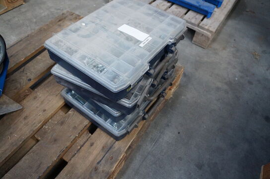 4 stk. Sortimentskasser inkl. Diverse bolte