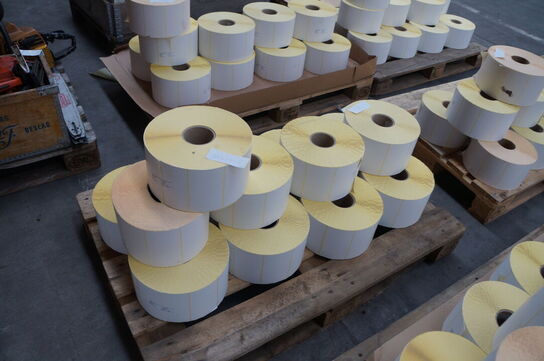 Palle med diverse labelpapir 