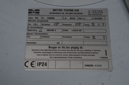 Vandvarmsbeholder METRO THERM 644 