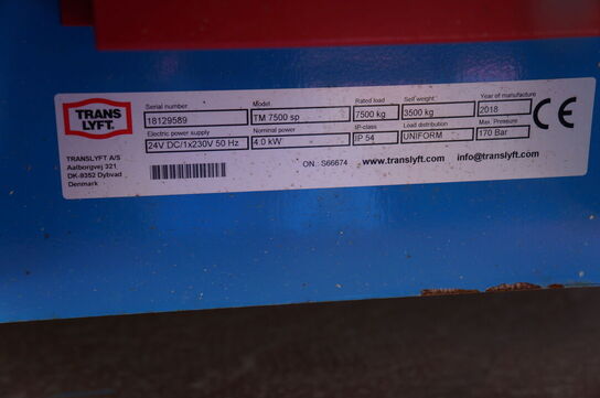 Løftebord TRANSLYFT TM 7500 SP