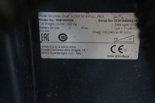 Gulvvasker NILFISK SC500