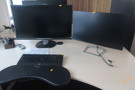 2 stk. skærme PHILIPS BDM3270 og 276E / tastatur m.m.