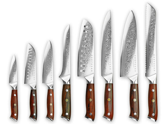 Kæmpe køkkenknivssæt