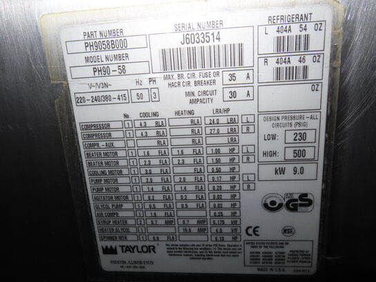 Softice og Milkshakemaskine TAYLOR PH90-58