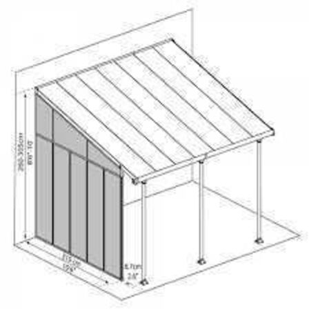 Palram - Canopia Feria Sidevæg 4 Meter Hvid