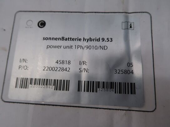 Batteri, SONNE Batterie Hybrid 9.53 Power Unit 1Ph/9010/ND S/N 325804