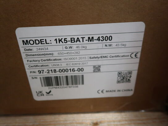 Batteri Model 1K5-BAT-M-4300
