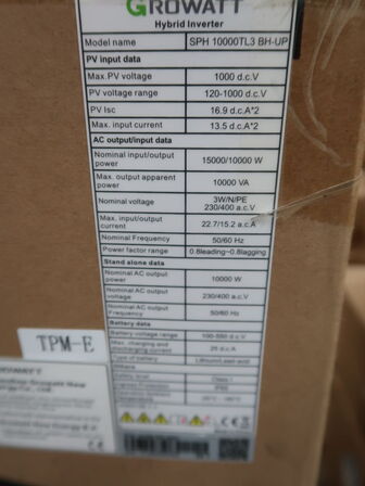 Inverter GROWATT SPH 10000TL3 BH-UP