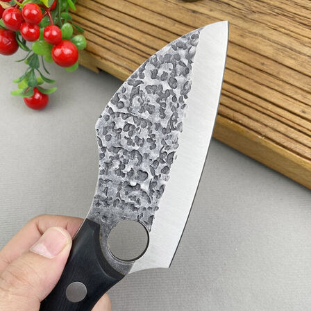 2 stk. Køkkenkniv med ergonomisk håndtag - Sort