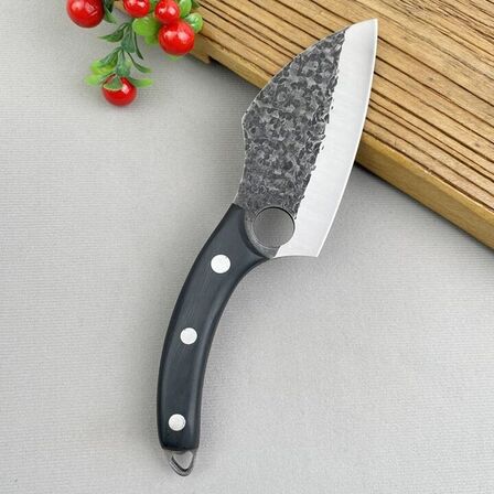 2 stk. Køkkenkniv med ergonomisk håndtag - Sort