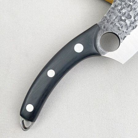 2 stk. Køkkenkniv med ergonomisk håndtag - Brun