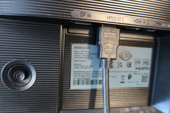 Computerskærm SAMSUNG F24T450FQR, tastatur, dockingstation