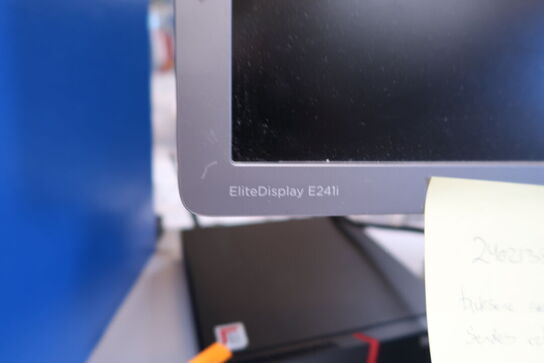 Computerskærm HP, tastatur, håndscanner, computer LENOVO