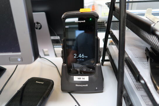 2 stk. håndholdscanner HONEYWELL med ladestation