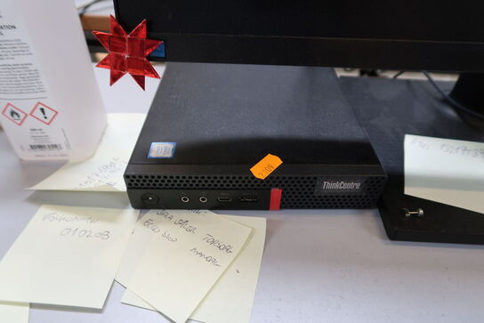 Computerskærm SAMSUNG, tastatur, håndscanner, computer LENOVO